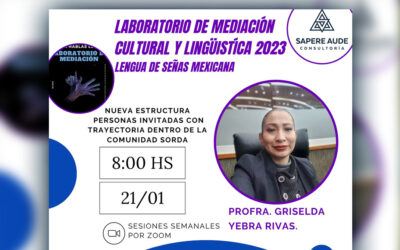 En el Laboratorio: Profra. Griselda Yebra.